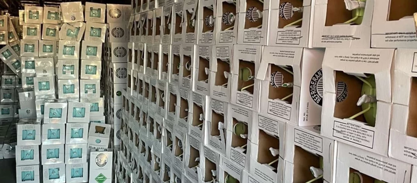 Ασπρόπυργος: Εξαρθρώθηκε λαθρεμπόριο φθοριούχων αερίων & ψυκτικών υγρών (φώτο)